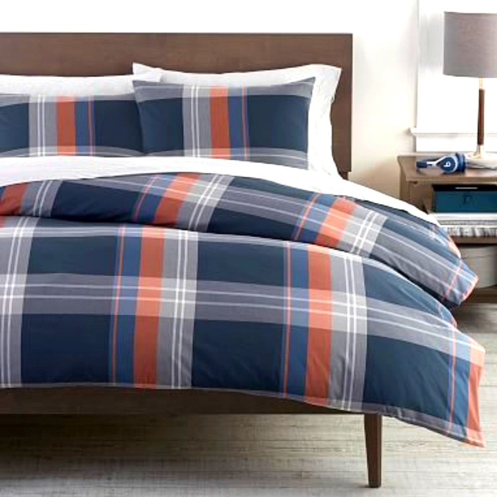 Pottery Barn Teen Walker Plaid Duvet Cover Full/Queen